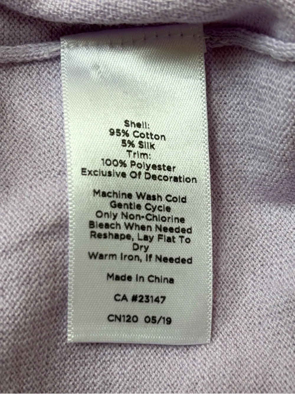 Lilac Sweater with White Lace Collar - Picture 6 of 6